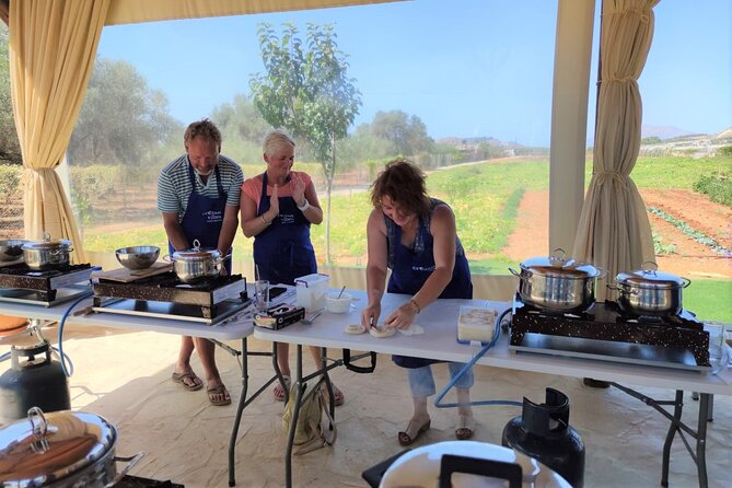 Cretan Cooking Class and Olive Oil Tasting - Sitting down to eat what you made
