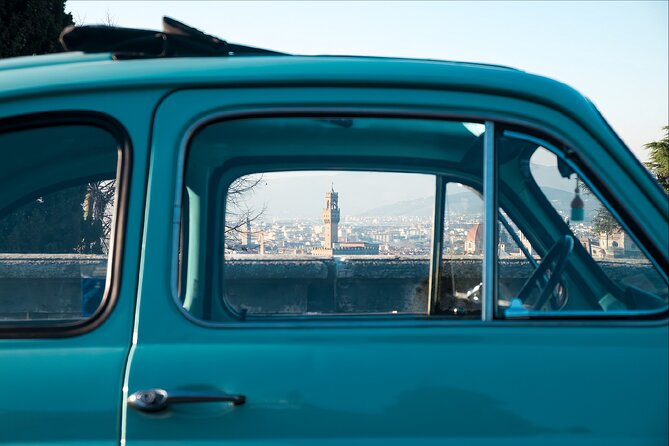 Florence: Private Vintage FIAT 500 with Wine & Olive Oil - A 30-minute café break and olive oil tasting