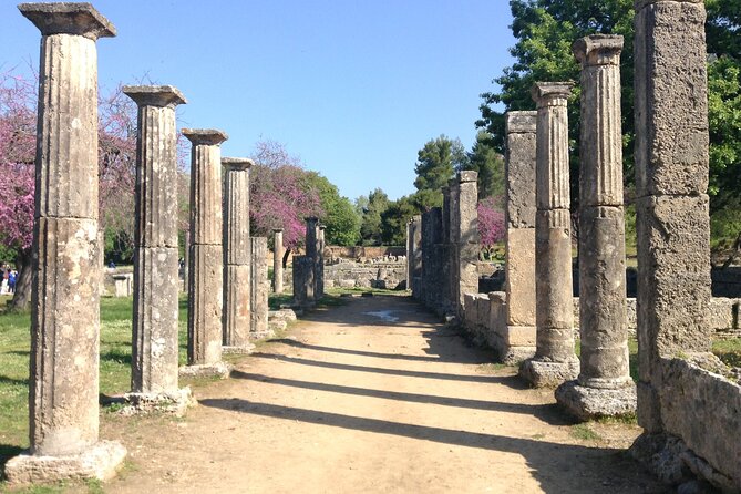 Olympia Shore Ex: Premium Private Package -Tickets & Olive Market - Walking into ancient Olympia